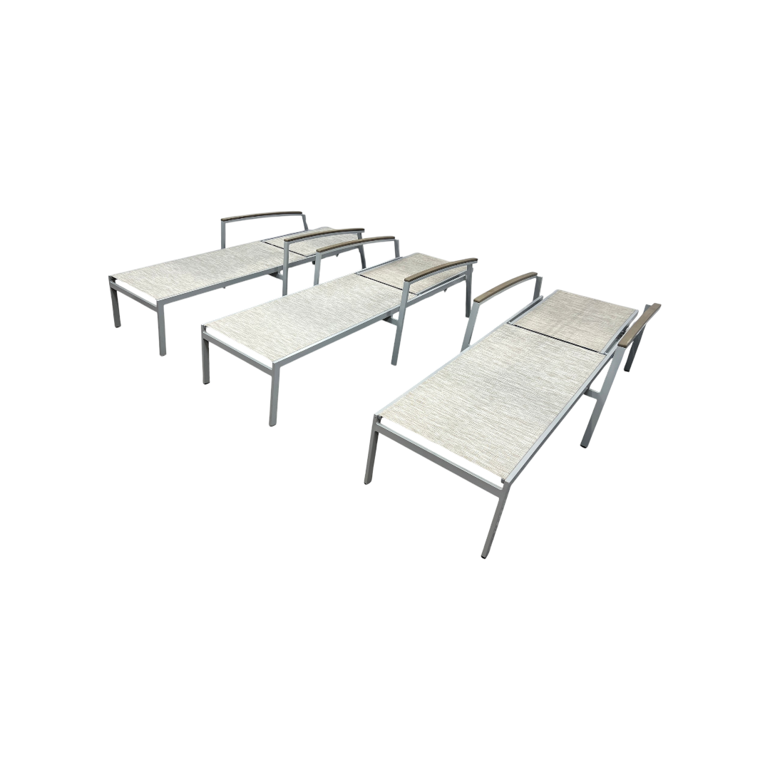 Oxford Garden Travira Outdoor Rust-Resistant Metal Chaise Lounge Set (Set of 3)