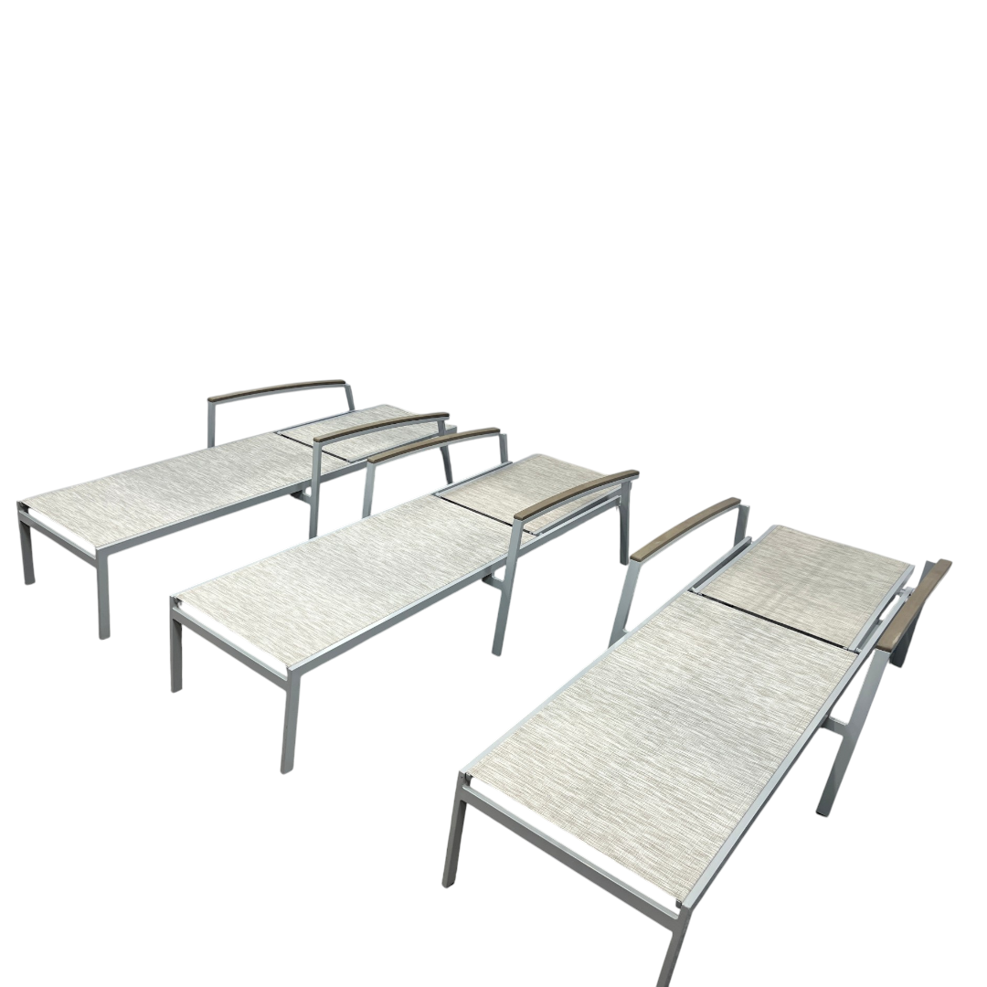 Oxford Garden Travira Outdoor Rust-Resistant Metal Chaise Lounge Set (Set of 3)