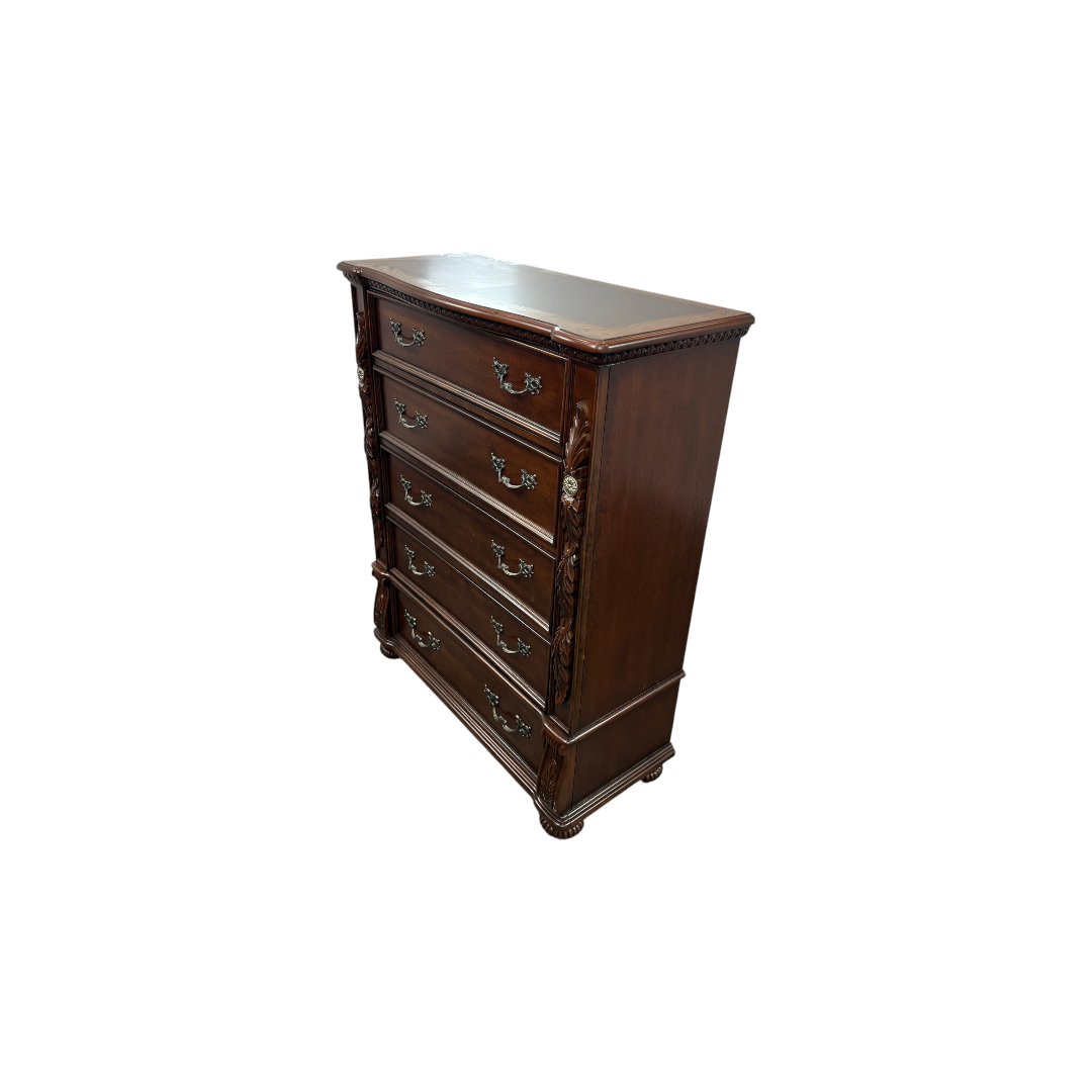 Best Master Furniture Bessy Traditional Cherry Wood 5-Drawer Chest