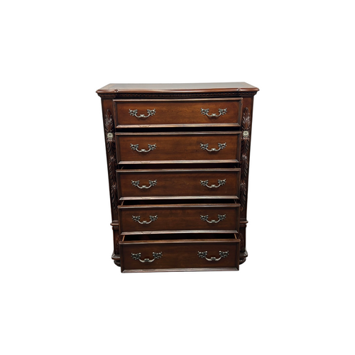 Best Master Furniture Bessy Traditional Cherry Wood 5-Drawer Chest, image 16