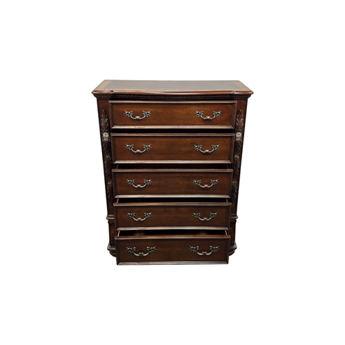 Best Master Furniture Bessy Traditional Cherry Wood 5-Drawer Chest, image 17