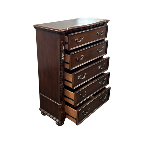 Best Master Furniture Bessy Traditional Cherry Wood 5-Drawer Chest, image 19