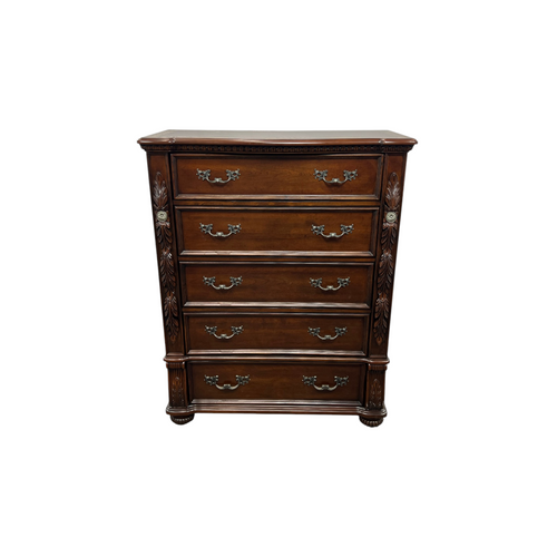 Best Master Furniture Bessy Traditional Cherry Wood 5-Drawer Chest, image 20