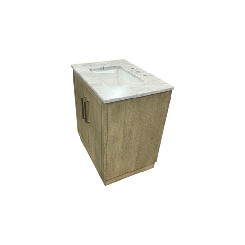 Water Creation Hugo Single Sink Pre-Assembled Mid-Century Style Bathroom Vanity With 1" Carrara White Marble Top, image 6