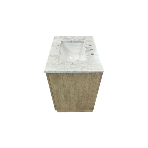 Water Creation Hugo Single Sink Pre-Assembled Mid-Century Style Bathroom Vanity With 1" Carrara White Marble Top, image 11