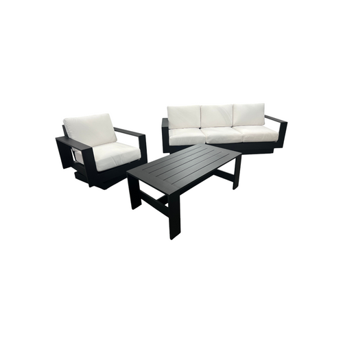 Joss & Main Sterling 3-Piece Outdoor Seating Group with Swivel Chair and Sunbrella Cushions, image 8