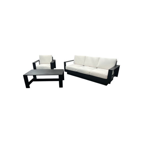 Joss & Main Sterling 3-Piece Outdoor Seating Group with Swivel Chair and Sunbrella Cushions, image 6