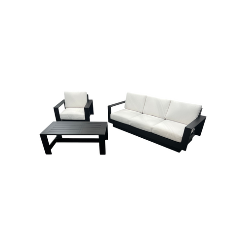 Joss & Main Sterling 3-Piece Outdoor Seating Group with Swivel Chair and Sunbrella Cushions, image 7