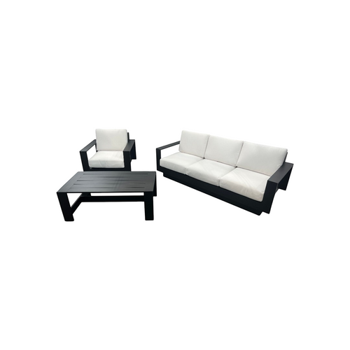 Joss & Main Sterling 3-Piece Outdoor Seating Group with Swivel Chair and Sunbrella Cushions, image 3