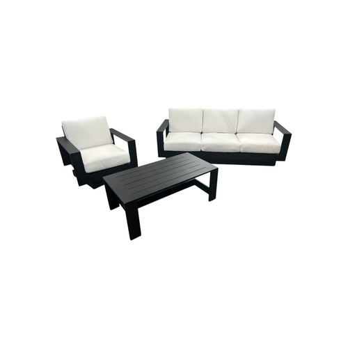 Joss & Main Sterling 3-Piece Outdoor Seating Group with Swivel Chair and Sunbrella Cushions, image 5