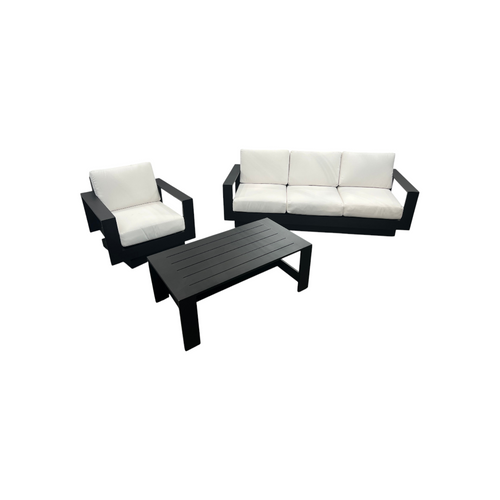 Joss & Main Sterling 3-Piece Outdoor Seating Group with Swivel Chair and Sunbrella Cushions, image 3
