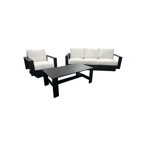Joss & Main Sterling 3-Piece Outdoor Seating Group with Swivel Chair and Sunbrella Cushions, image 2