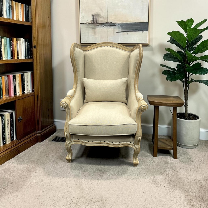 Zentique Upholstered Wingback Chair