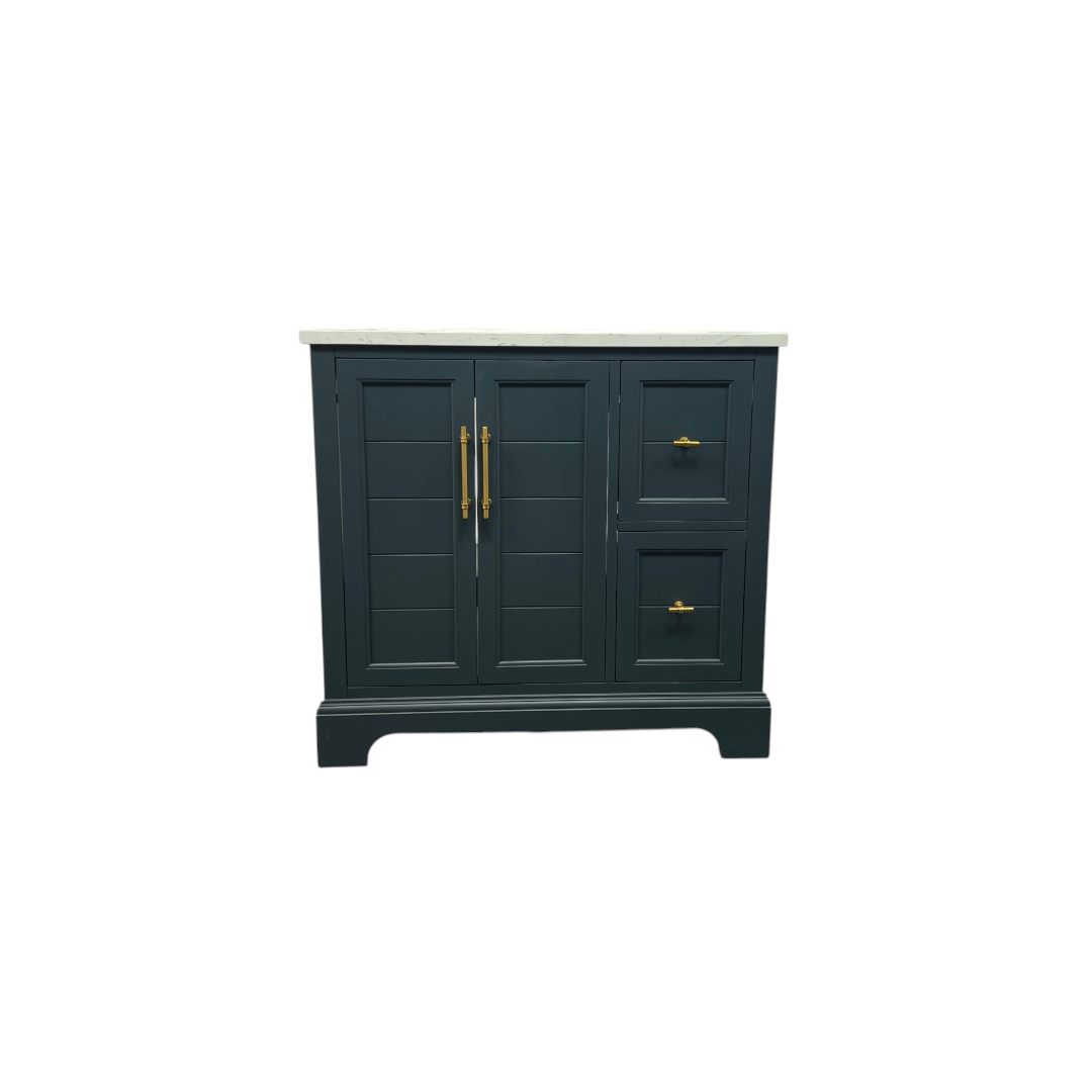 Vanity Art Madison Single Sink 2 Door and Drawer Bathroom Vanity with Top