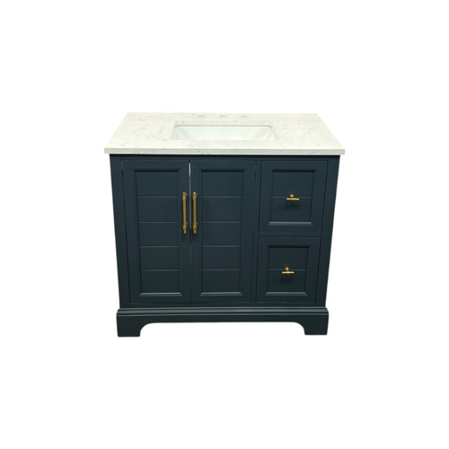 Vanity Art Madison Single Sink 2 Door and Drawer Bathroom Vanity with Top, image 3