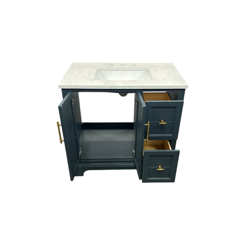 Vanity Art Madison Single Sink 2 Door and Drawer Bathroom Vanity with Top, image 21