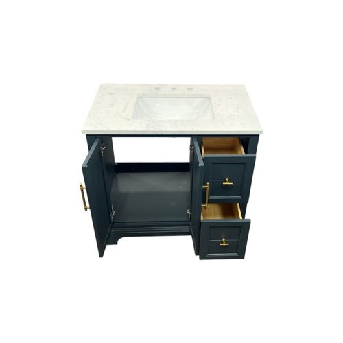 Vanity Art Madison Single Sink 2 Door and Drawer Bathroom Vanity with Top, image 22