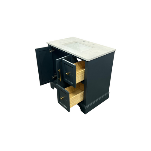 Vanity Art Madison Single Sink 2 Door and Drawer Bathroom Vanity with Top, image 24