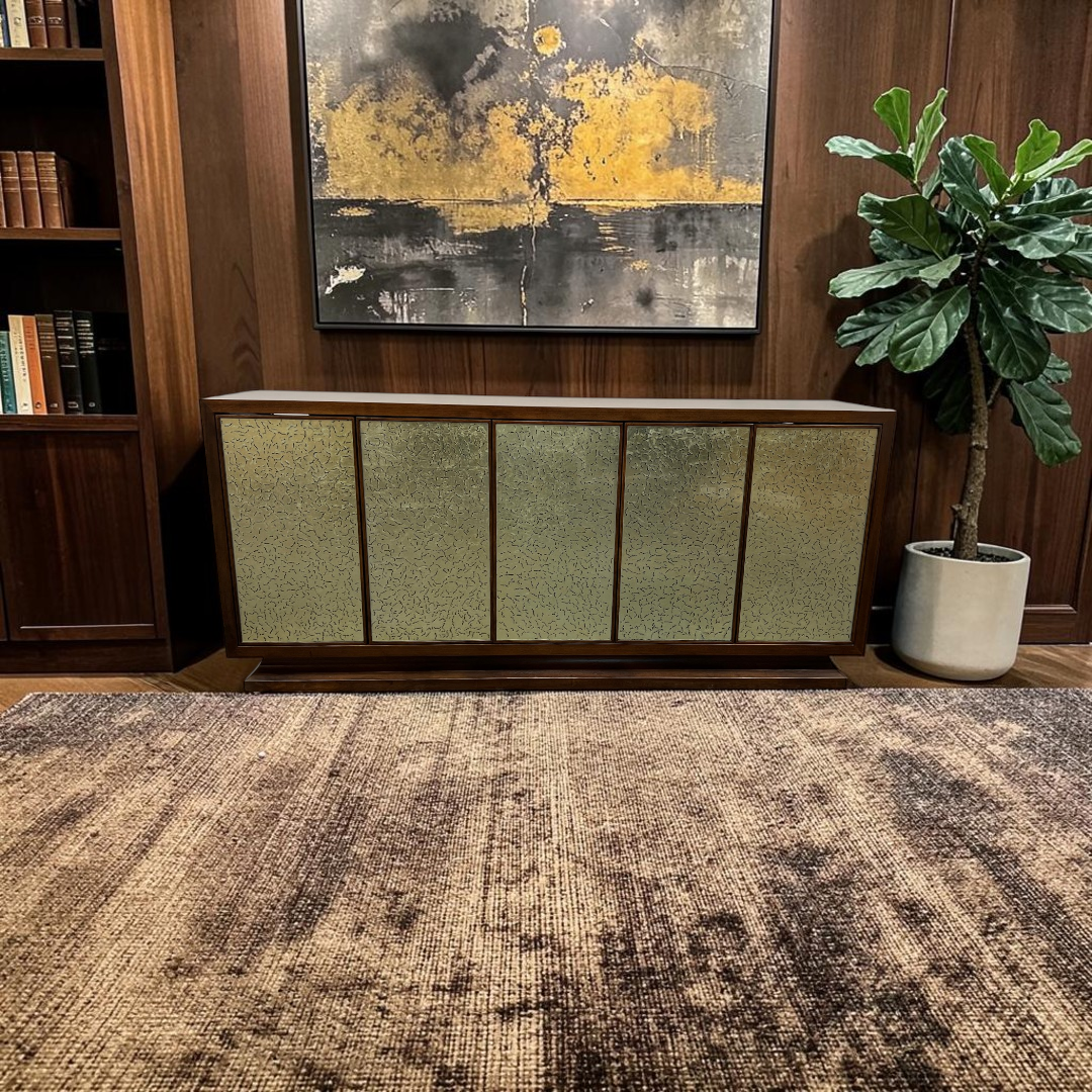 Hooker Furniture Melange Lloyds Leopard Entertainment Credenza - Medium Wood