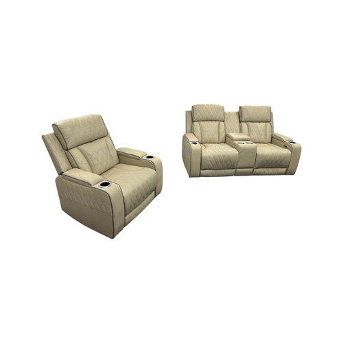 Latitude Run Alabaster Leather Living Room Recliner Set of 2, image 10