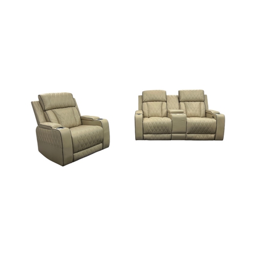 Latitude Run Alabaster Leather Living Room Recliner Set of 2, image 11