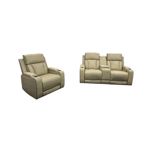Latitude Run Alabaster Leather Living Room Recliner Set of 2, image 12