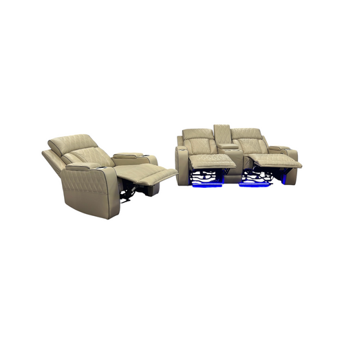 Latitude Run Alabaster Leather Living Room Recliner Set of 2, image 14
