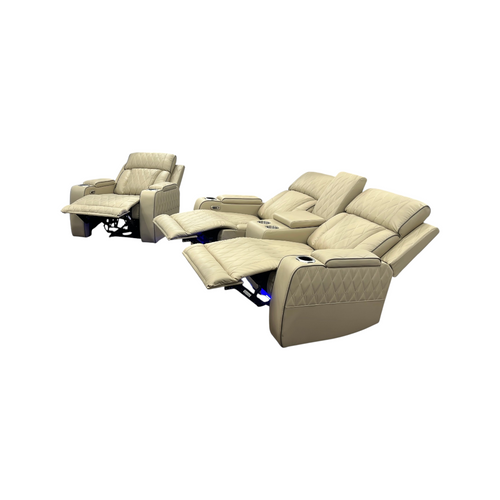 Latitude Run Alabaster Leather Living Room Recliner Set of 2, image 16