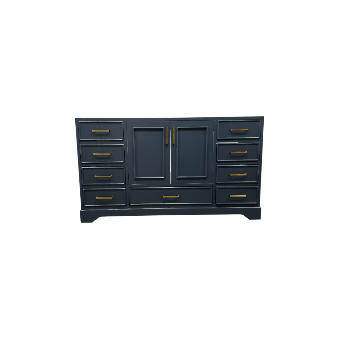 Ariel Bath Stafford 60 Inch Single Sink Base Cabinet In Midnight Blue