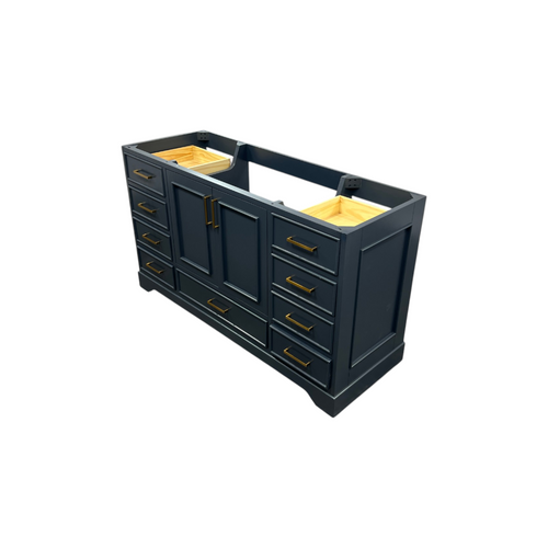 Ariel Bath Stafford 60 Inch Single Sink Base Cabinet In Midnight Blue, image 7