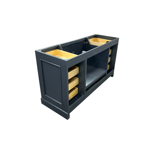 Ariel Bath Stafford 60 Inch Single Sink Base Cabinet In Midnight Blue, image 12