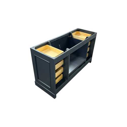 Ariel Bath Stafford 60 Inch Single Sink Base Cabinet In Midnight Blue, image 13