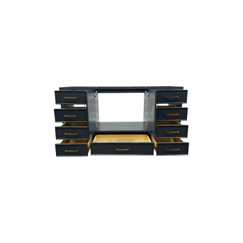 Ariel Bath Stafford 60 Inch Single Sink Base Cabinet In Midnight Blue, image 21