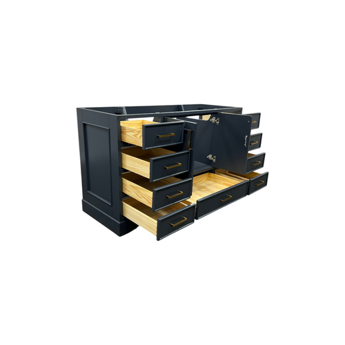 Ariel Bath Stafford 60 Inch Single Sink Base Cabinet In Midnight Blue, image 24