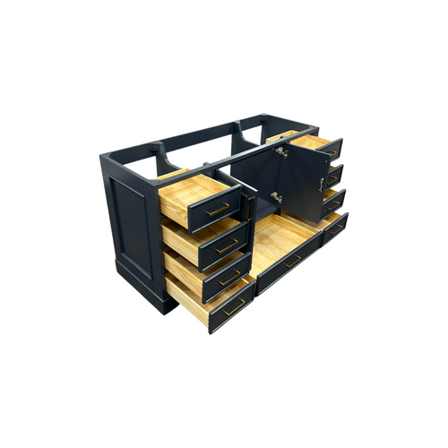 Ariel Bath Stafford 60 Inch Single Sink Base Cabinet In Midnight Blue, image 25