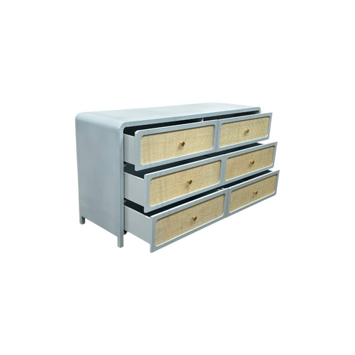 TOV Furniture Patty Rattan 6 Drawer Dresser, image 21