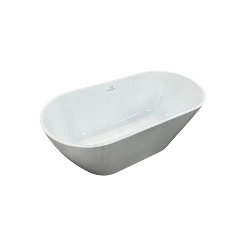 Ove Decors Ayago Solid Surface Freestanding White Acrylic Soaking Bathtub, with Overflow and Chrome Pop-up Drain, image 17