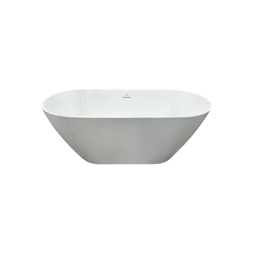 Ove Decors Ayago Solid Surface Freestanding White Acrylic Soaking Bathtub, with Overflow and Chrome Pop-up Drain, image 20