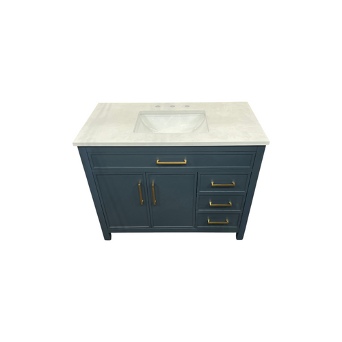 Sudio Design Cooper Vintage Blue Vanity with Ariston White Top, image 4