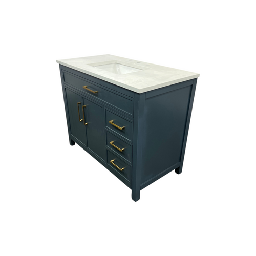 Sudio Design Cooper Vintage Blue Vanity with Ariston White Top, image 6