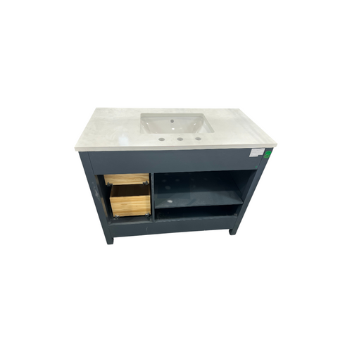 Sudio Design Cooper Vintage Blue Vanity with Ariston White Top, image 11