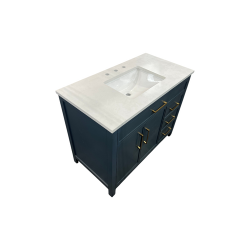 Sudio Design Cooper Vintage Blue Vanity with Ariston White Top, image 18