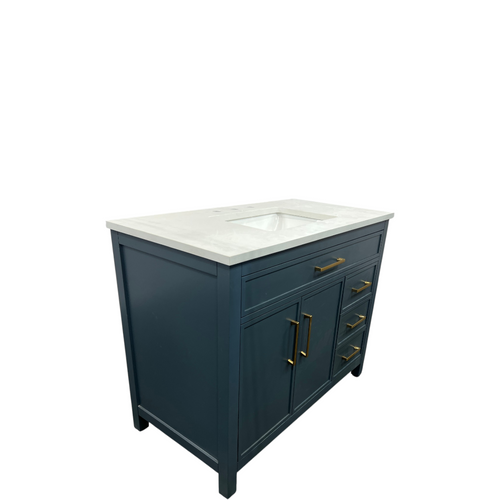 Sudio Design Cooper Vintage Blue Vanity with Ariston White Top, image 19