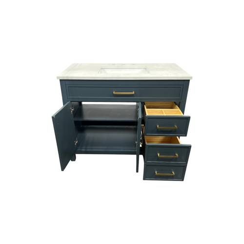 Sudio Design Cooper Vintage Blue Vanity with Ariston White Top, image 21