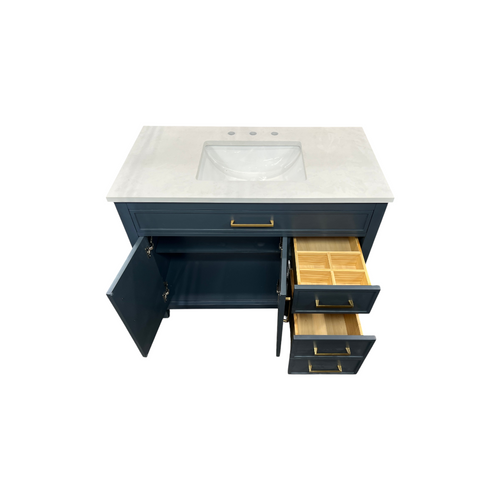 Sudio Design Cooper Vintage Blue Vanity with Ariston White Top, image 22