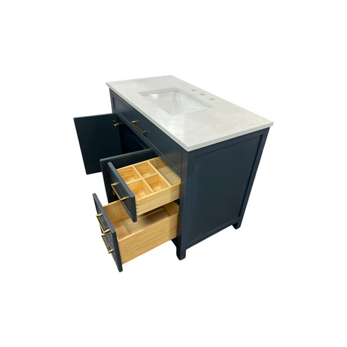 Sudio Design Cooper Vintage Blue Vanity with Ariston White Top, image 23
