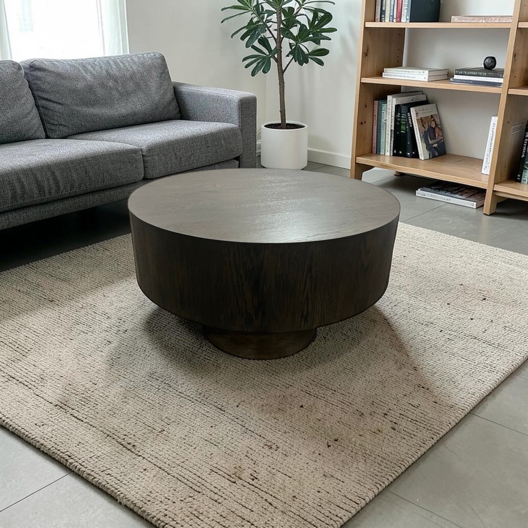 Classic Home Runa 42" Wood Coffee Table In Coffee Brown