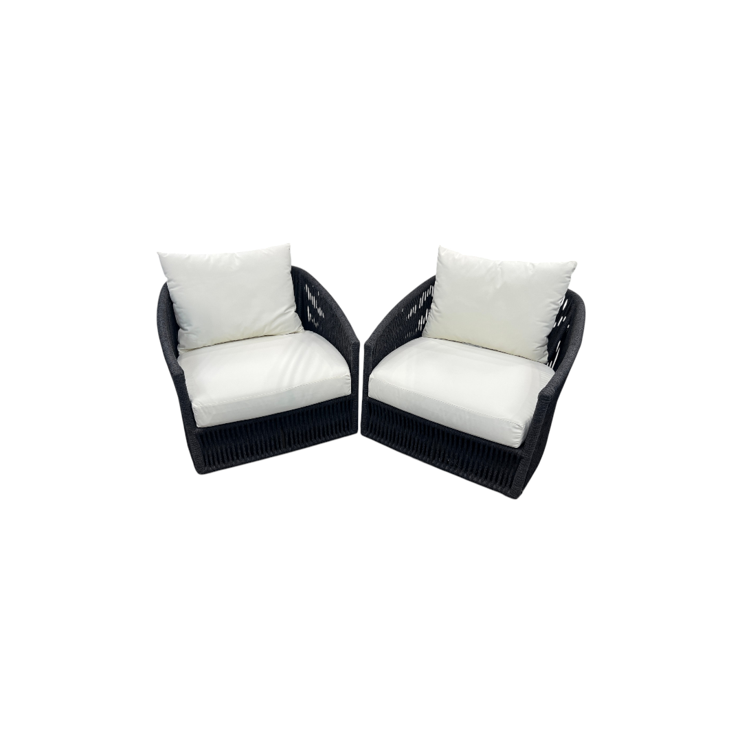 Four Hands Porto Outdoor Swivel Chair Set of 2