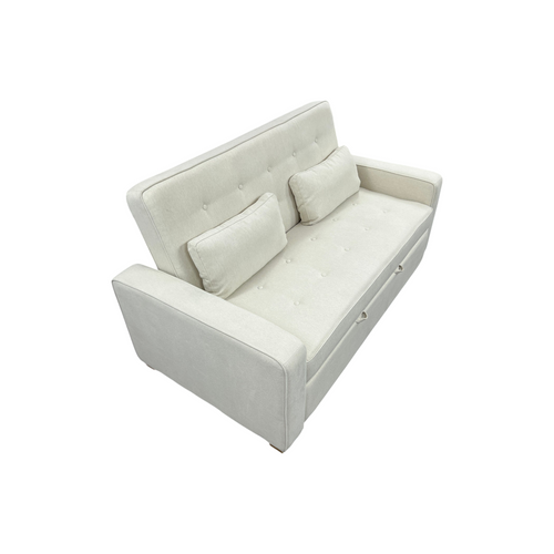 Serta Monroe Queen Square Arm Tufted Back Convertible Sleeper Sofa with Cushions, image 7