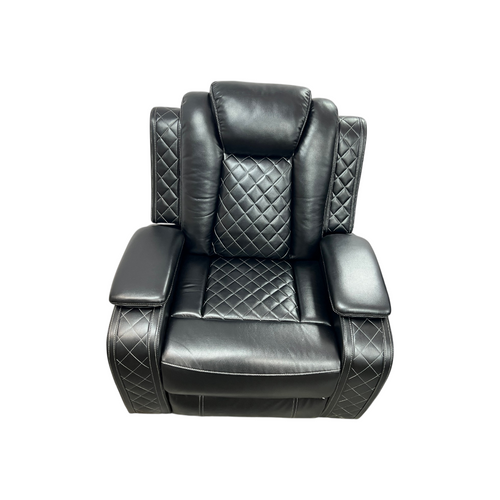Latitude Run Amaceson 3 - Piece Movie Theater Vegan Leather Power Reclining Set with LED,Reading Light ,Storage Console (Set of 3), image 5